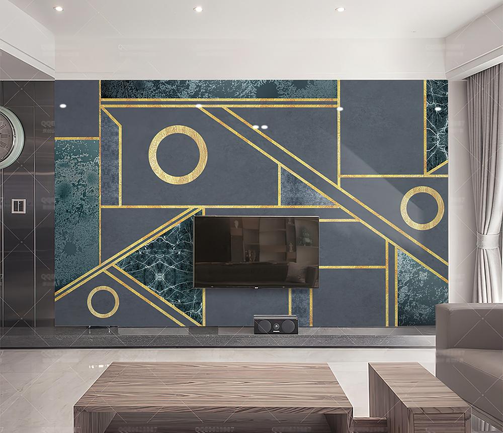 Fototapeta geometryczna złoto