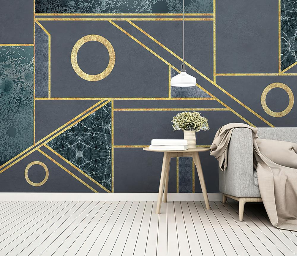 Fototapeta geometryczna złoto