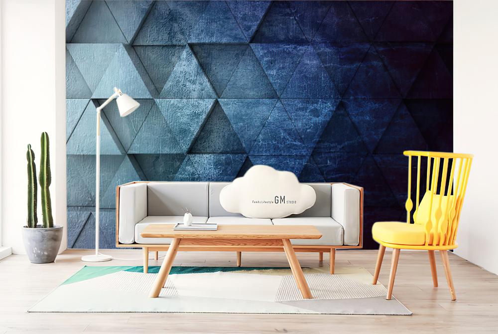 Fototapeta geometryczna niebieska