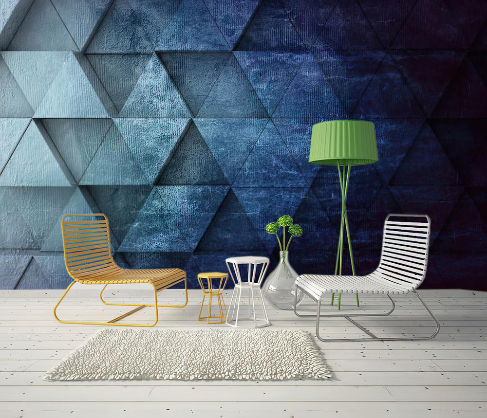 Fototapeta geometryczna niebieska