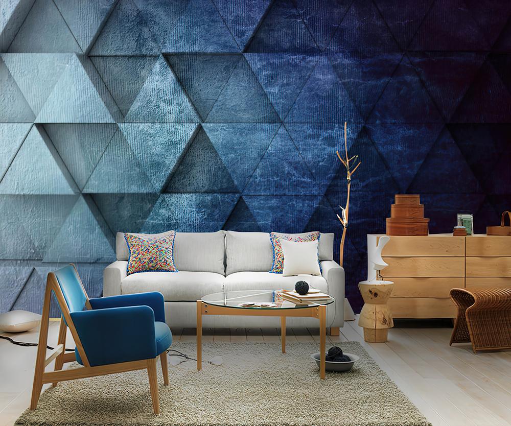 Fototapeta geometryczna niebieska