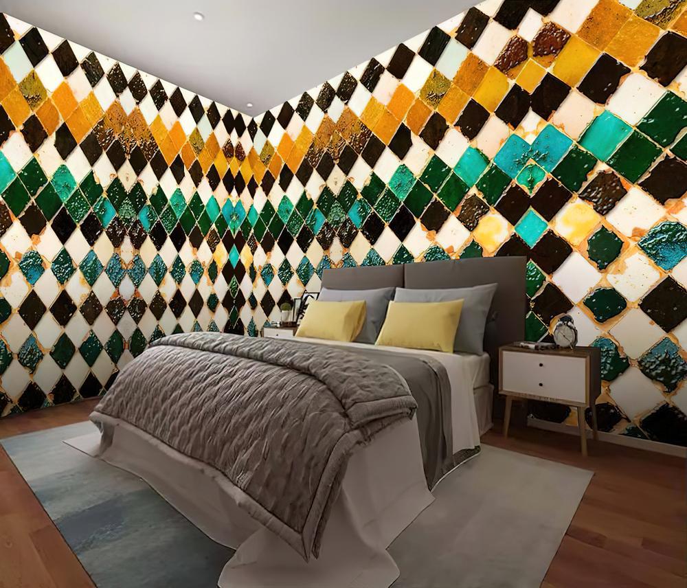 Fototapeta geometryczna czarna złota