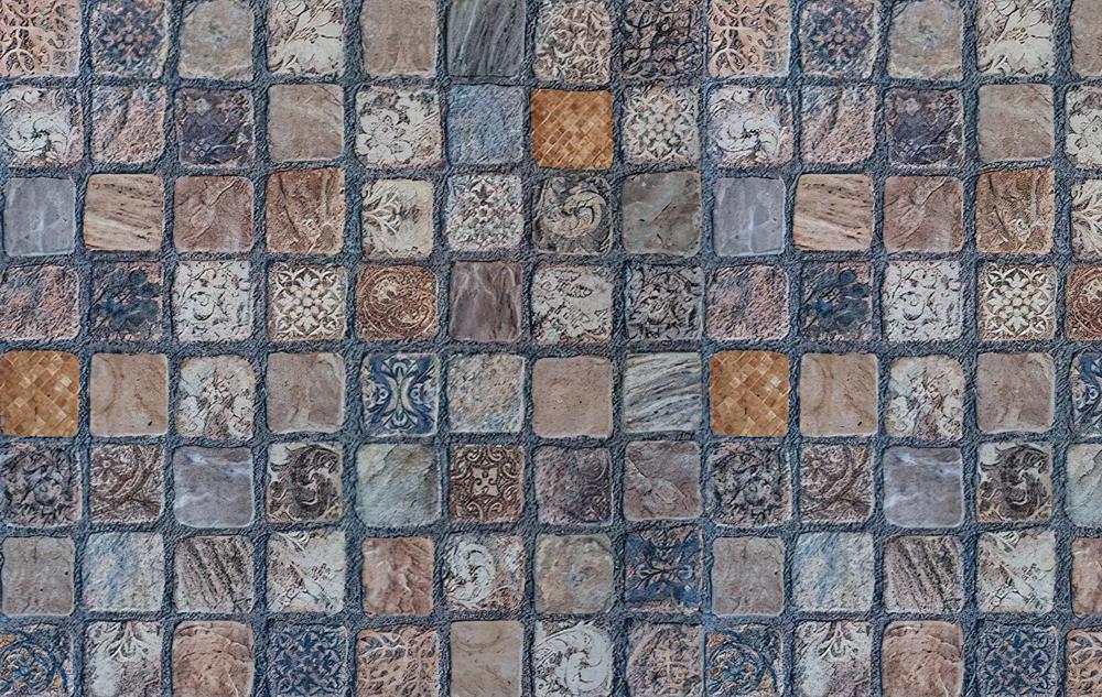 Fototapeta geometryczny wzór niebieski beżowy