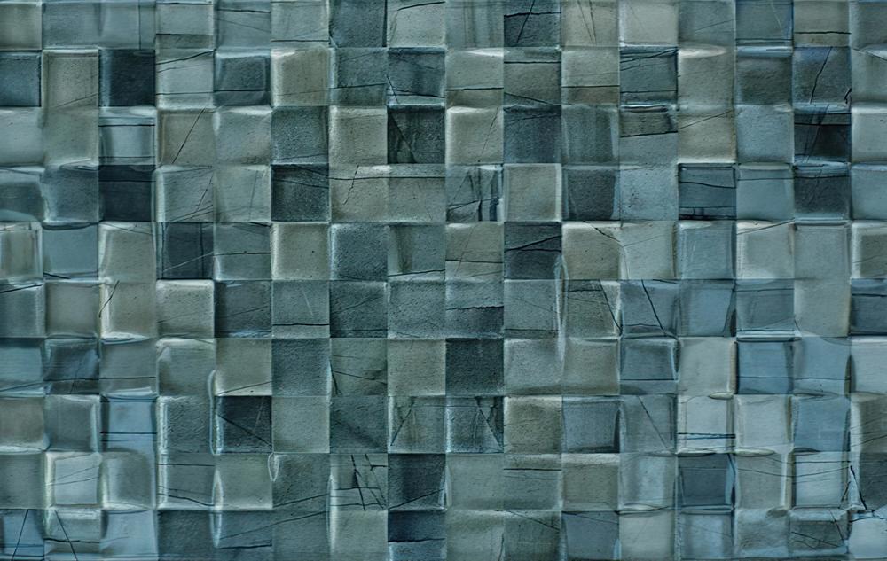 Fototapeta geometryczny niebieskozielony szary