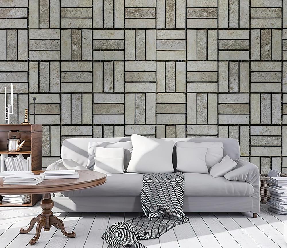 Fototapeta geometryczne bloki szaro-beżowe