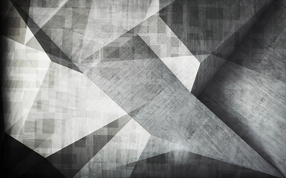 Fototapeta geometryczna szaro-srebrna