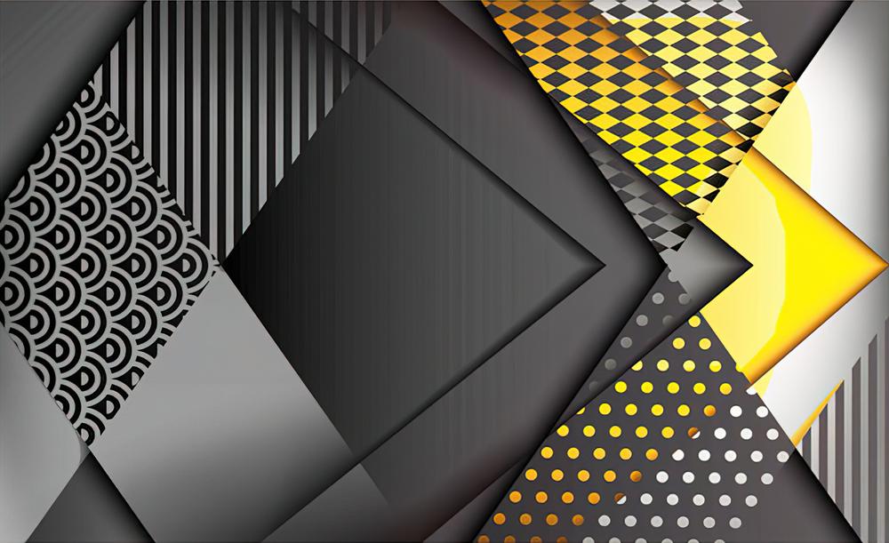 Fototapeta geometryczna czarno-szara
