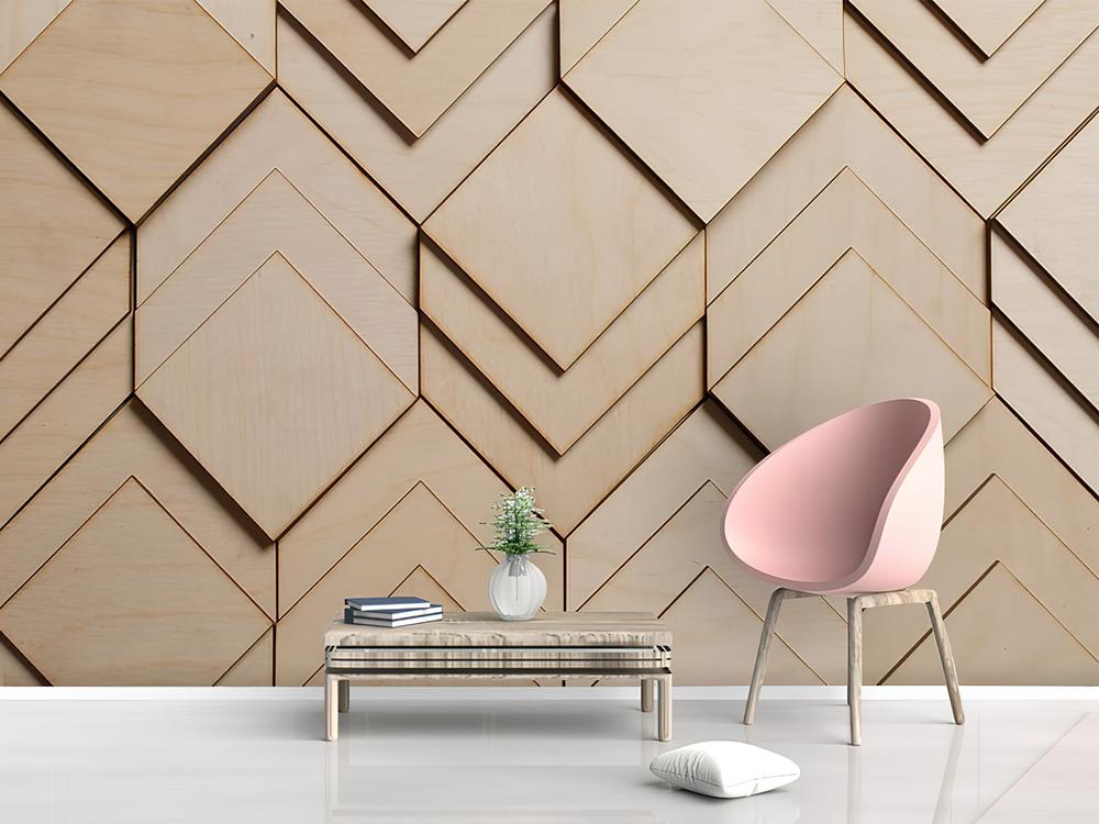 Fototapeta geometryczna krzyżowa beżowa