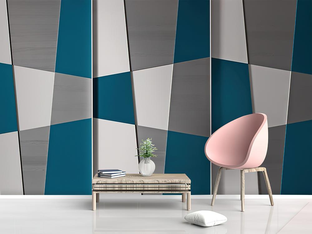 Fototapeta geometryczny kolorowy mural