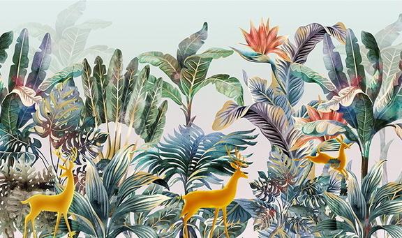 Fototapeta jungla kolorowa