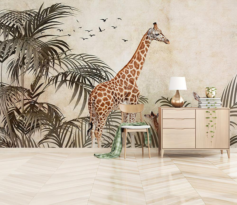 Fototapeta girafa palmowa