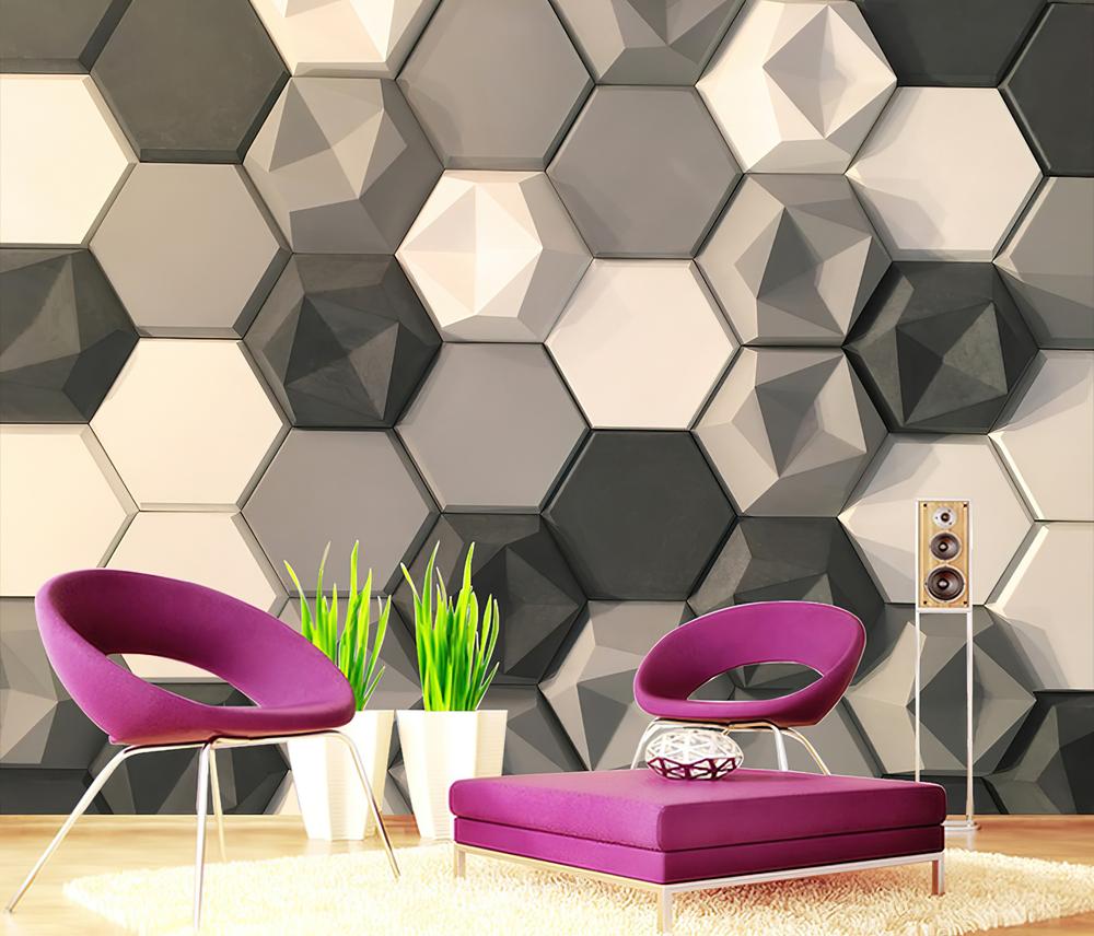 Fototapeta geometryczna szaro-beżowa