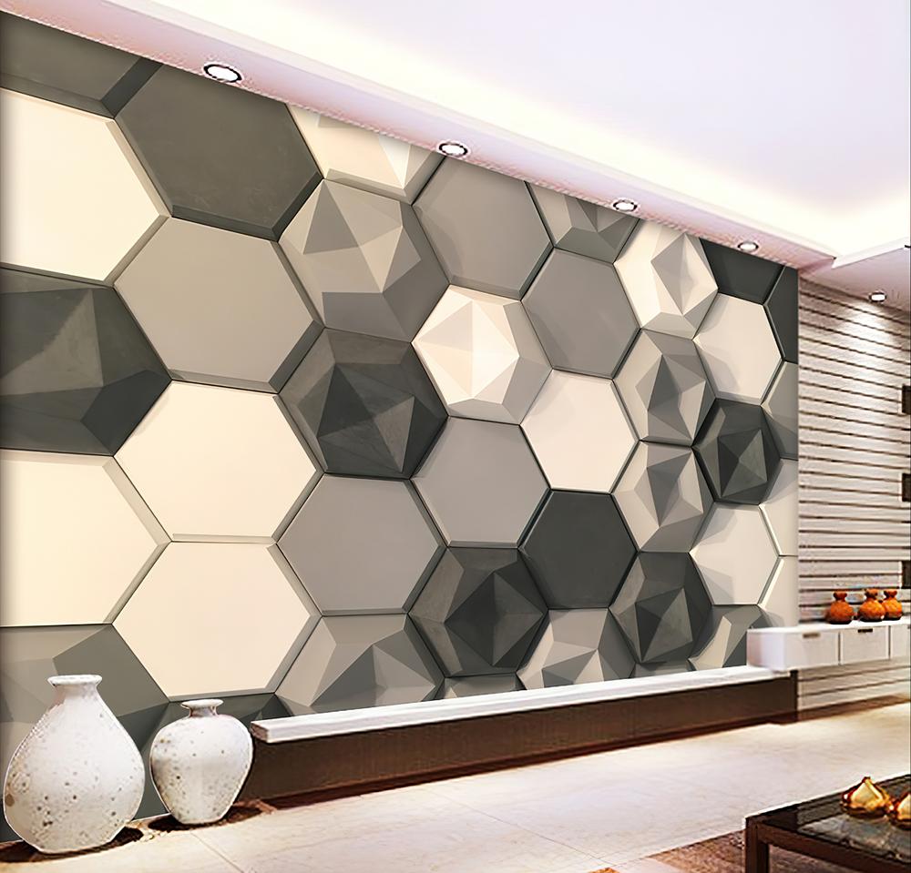 Fototapeta geometryczna szaro-beżowa
