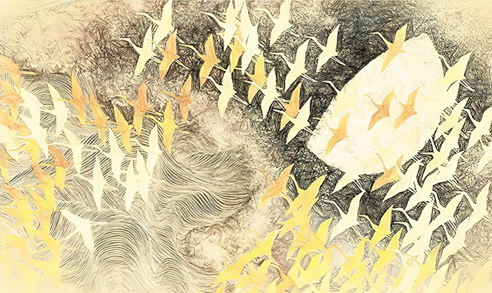 Fototapeta ptaki białe zielone brązowe