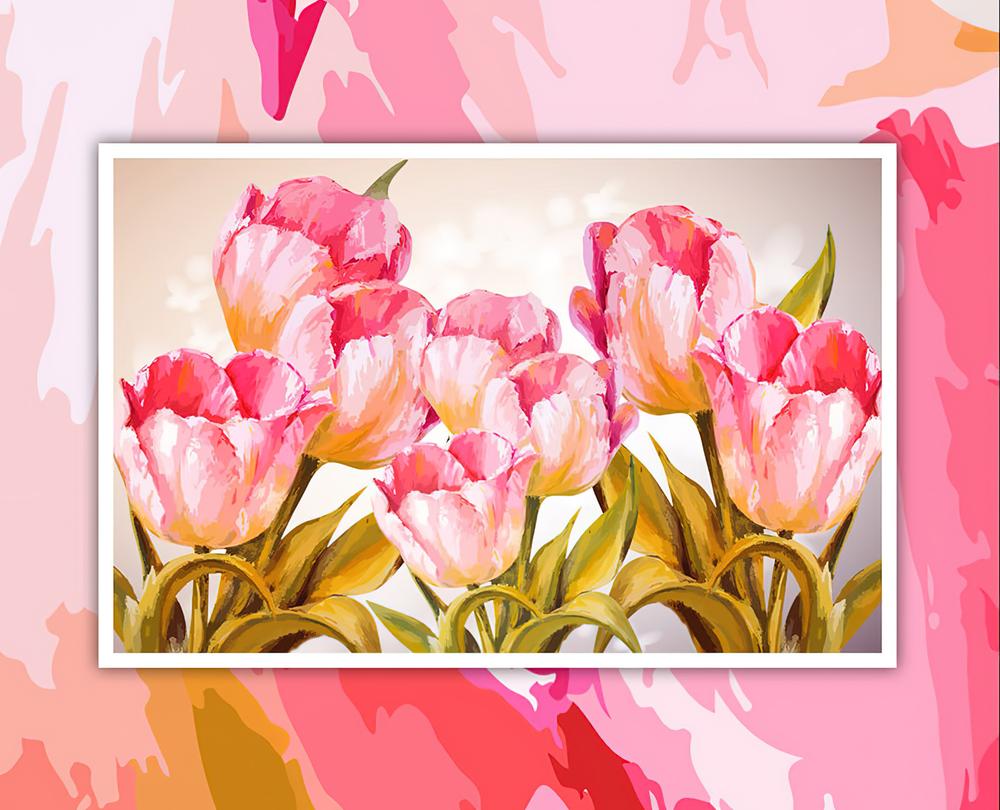 Fototapeta tulipany różowe