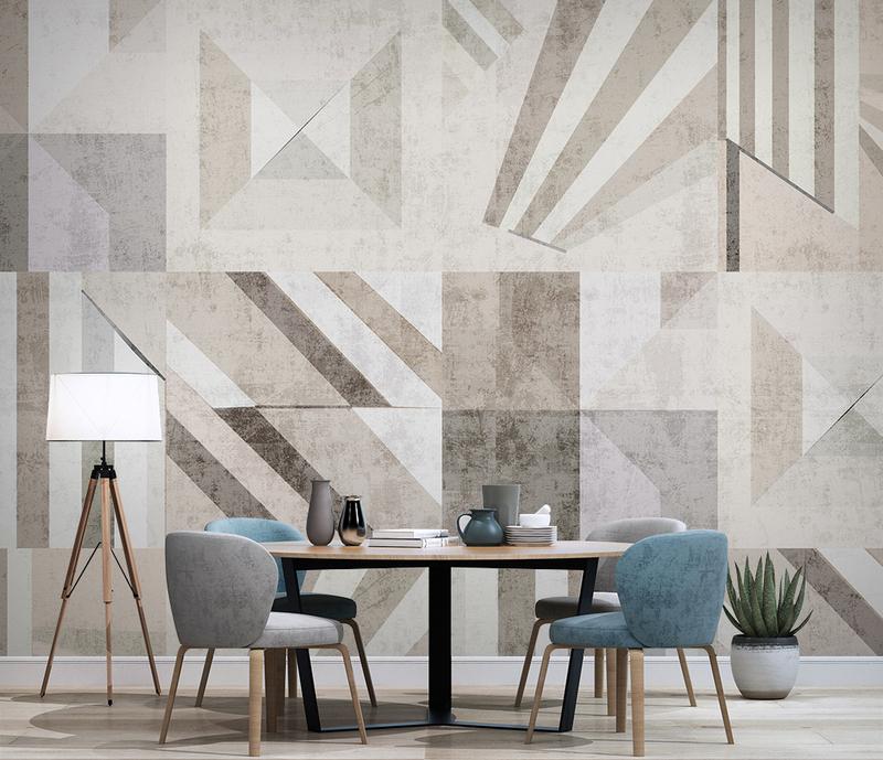 Fototapeta geometryczne neutralne kolory