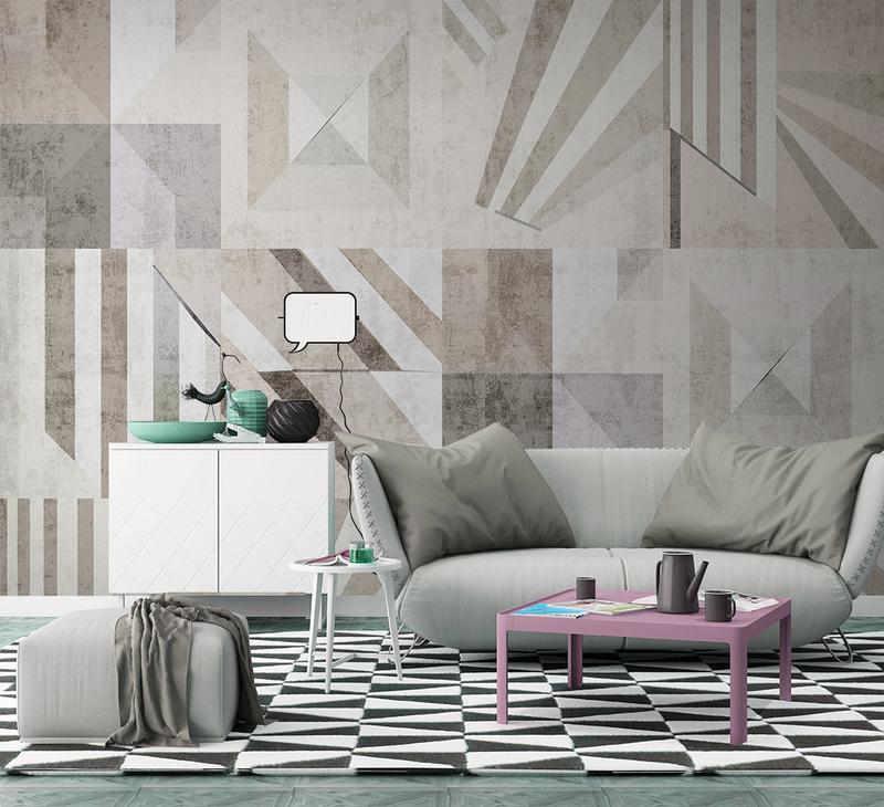Fototapeta geometryczne neutralne kolory