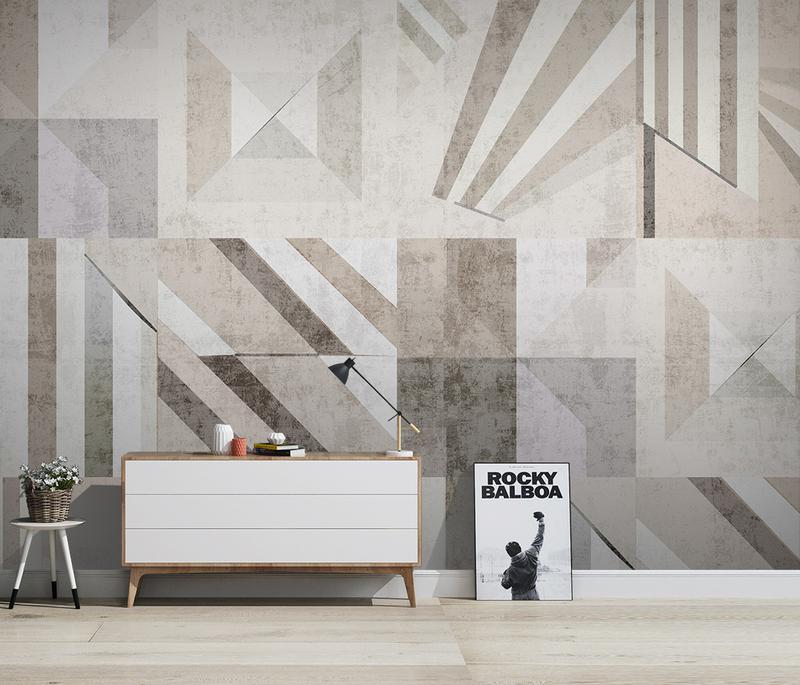 Fototapeta geometryczne neutralne kolory