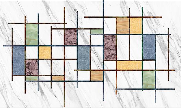 Fototapeta geometryczna wielobarwna