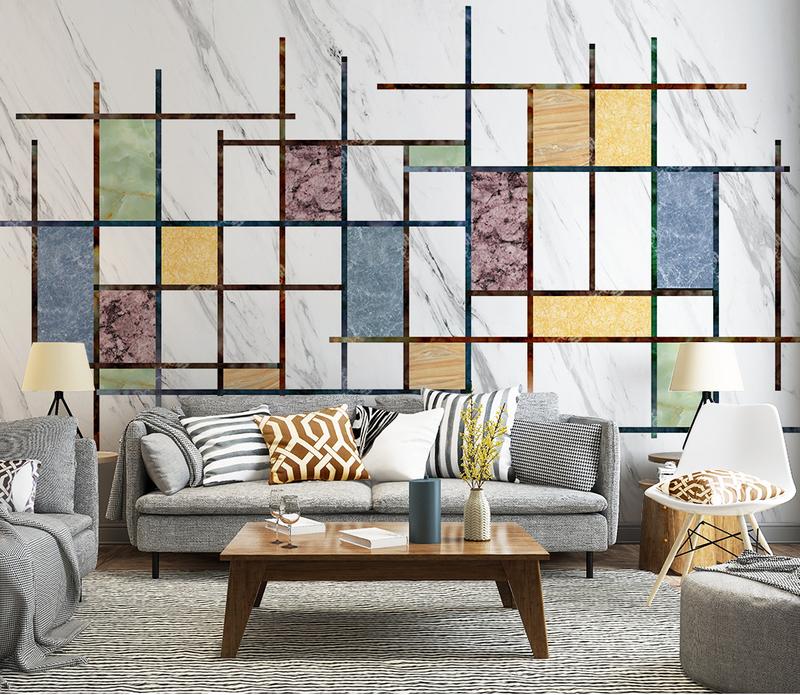Fototapeta geometryczna wielobarwna