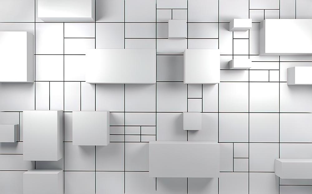Fototapeta geometryczna biała