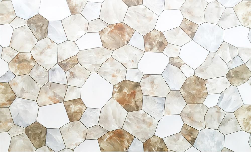 Fototapeta geometrie szklane neutralne