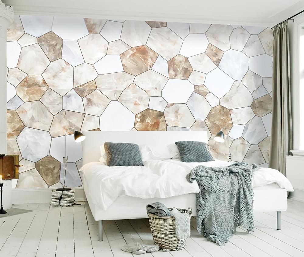 Fototapeta geometrie szklane neutralne