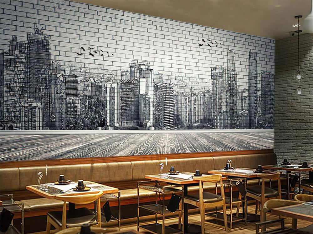 Fototapeta miasta czarno-biała minimalistyczna wytrawna