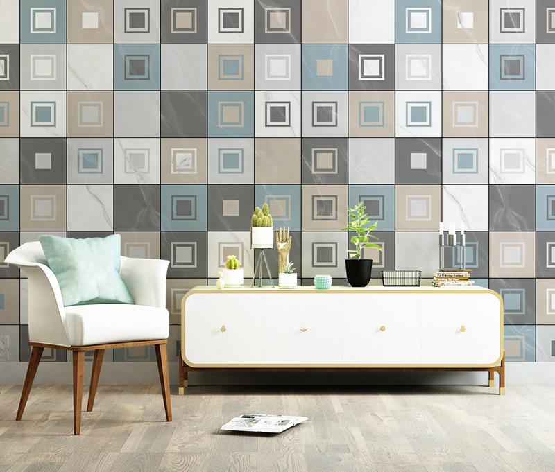 Fototapeta geometryczna niebieska