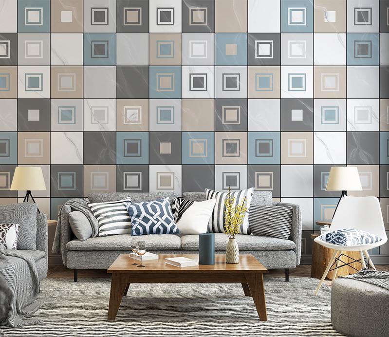 Fototapeta geometryczna niebieska