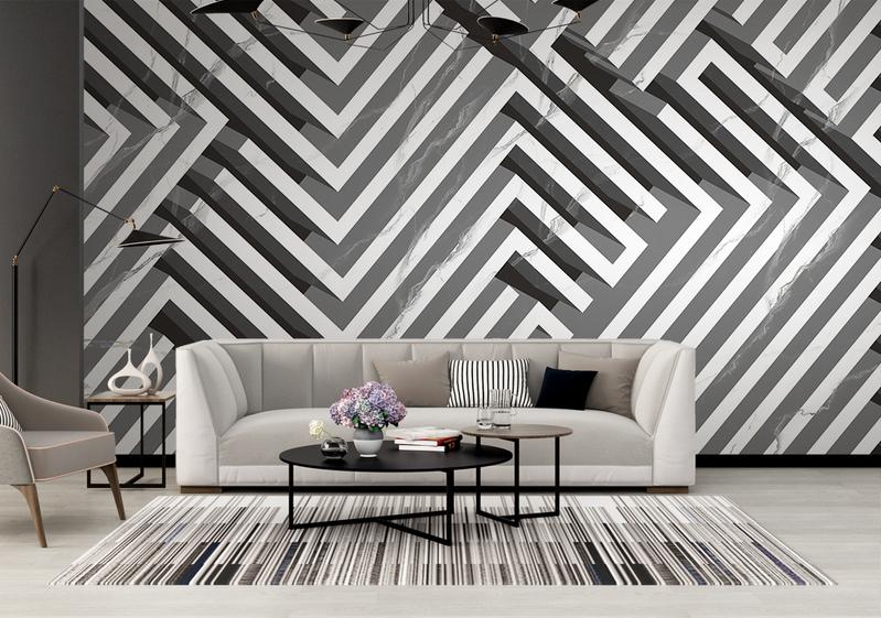 Fototapeta geometria czarne białe
