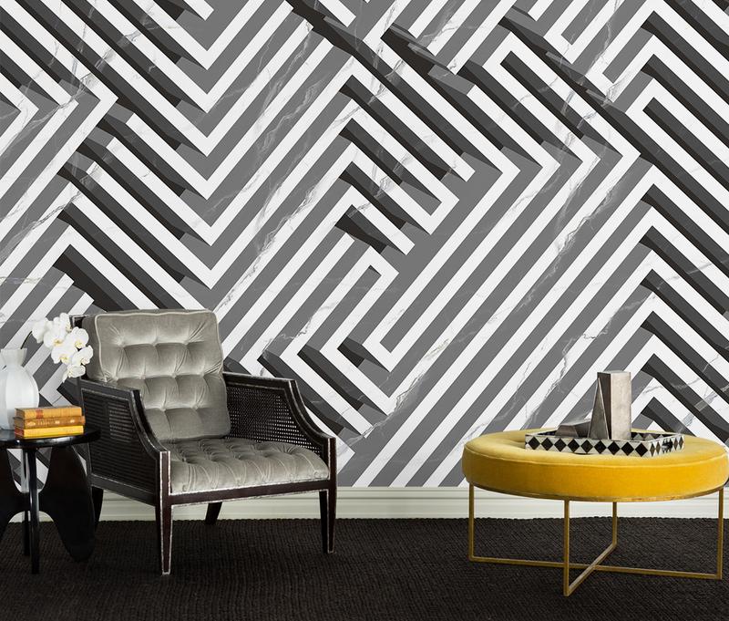 Fototapeta geometria czarne białe