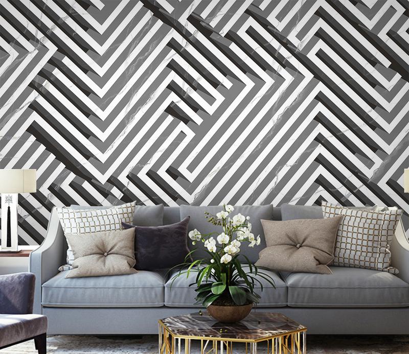 Fototapeta geometria czarne białe