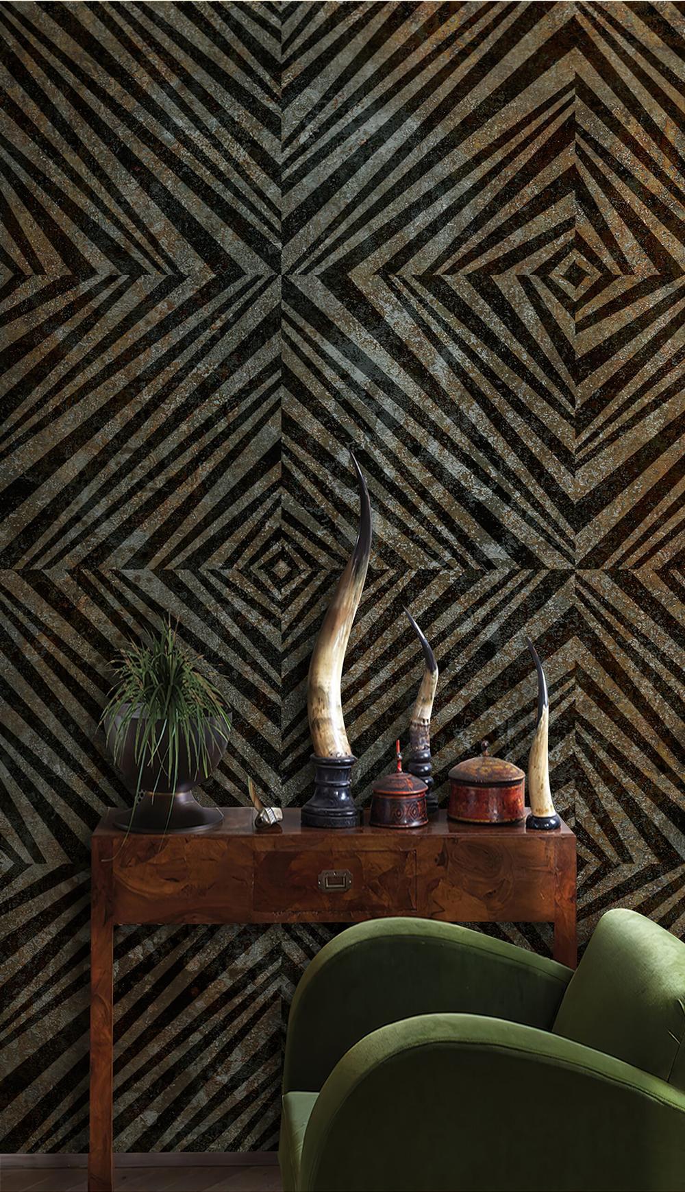 Fototapeta geometryczna brązowa szara