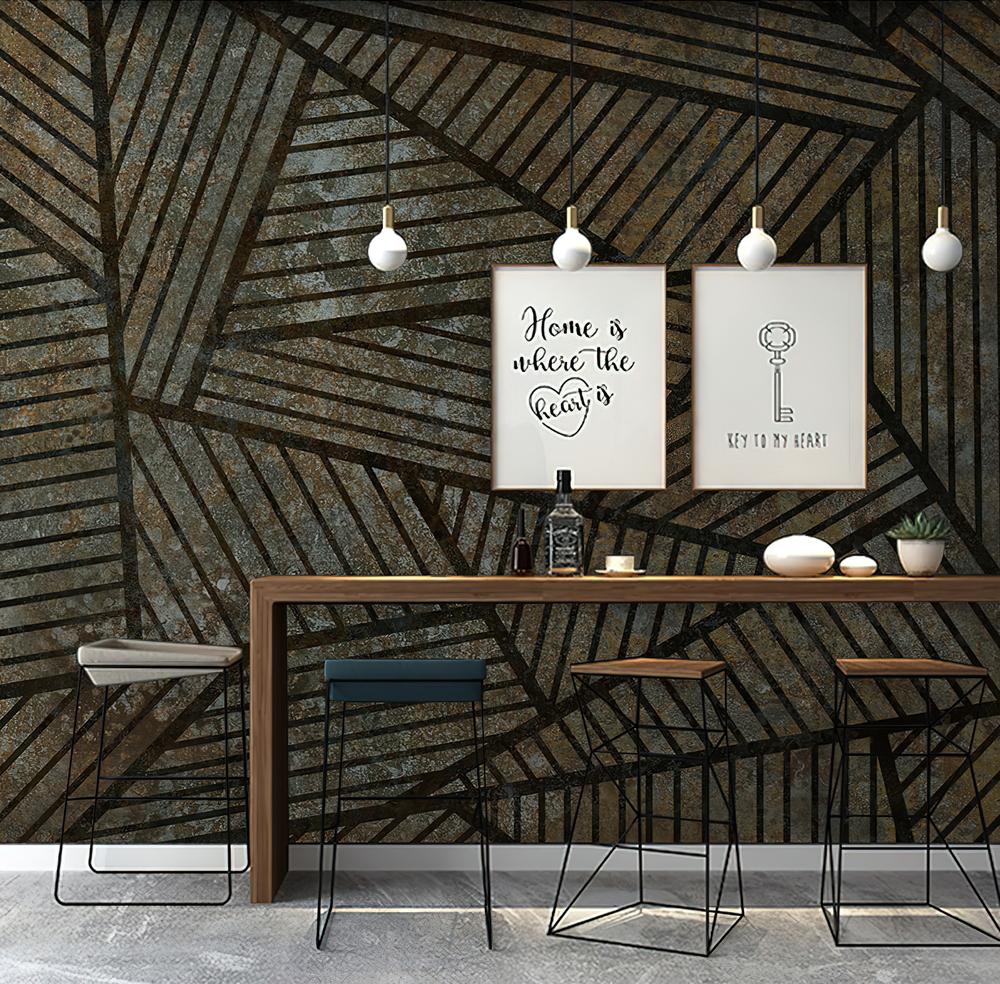 Fototapeta geometria liści brązowe