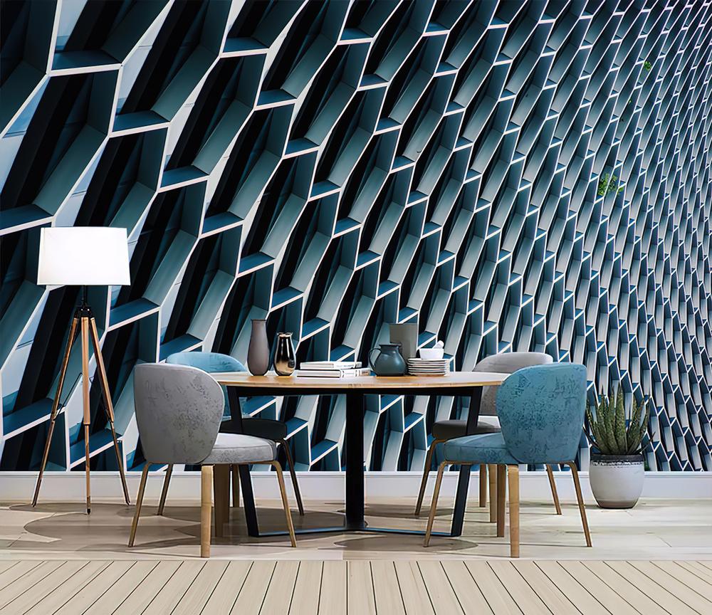 Fototapeta geometria niebieska