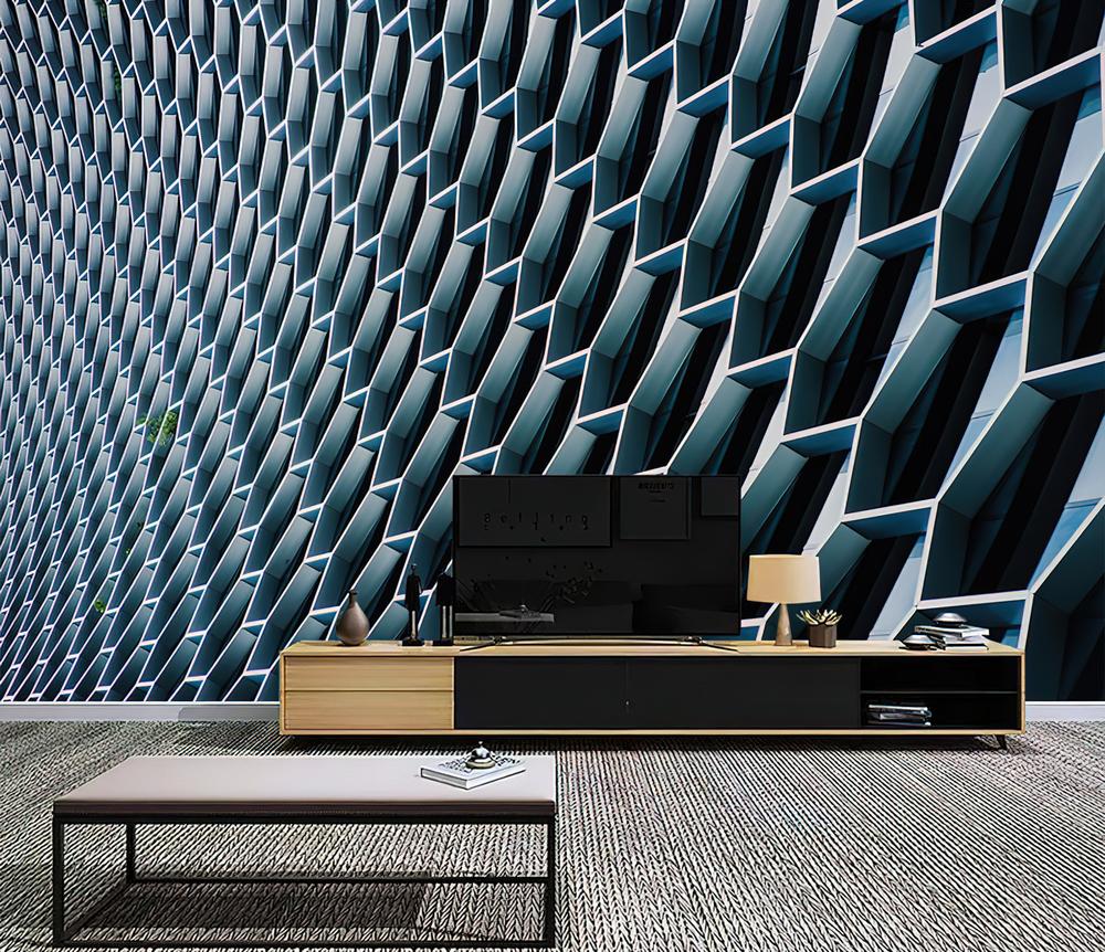 Fototapeta geometria niebieska