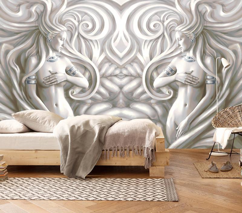 Fototapeta spirale metaliczne szare