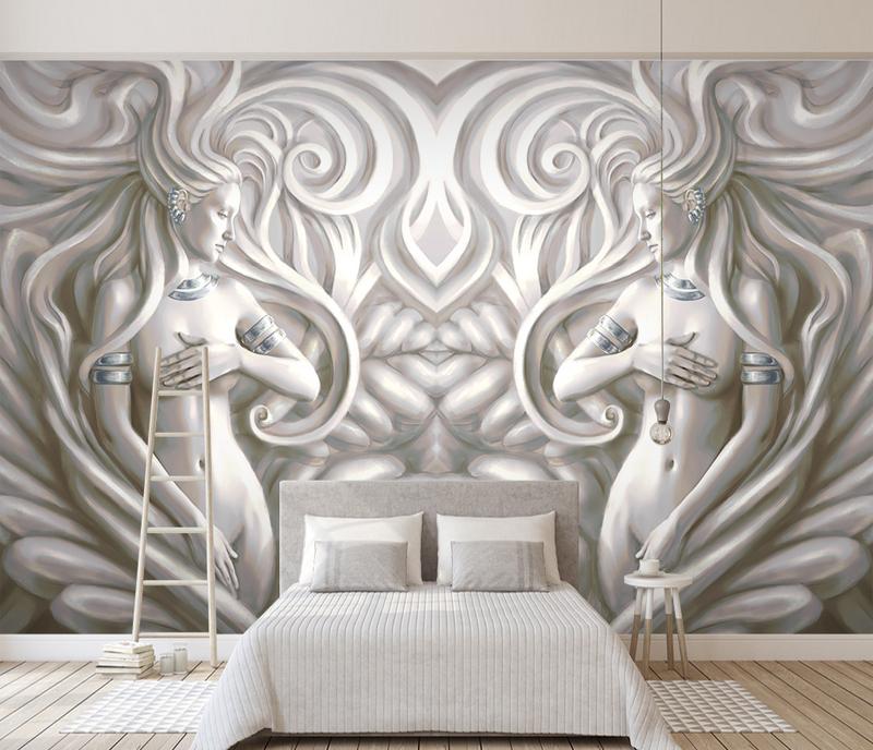 Fototapeta spirale metaliczne szare