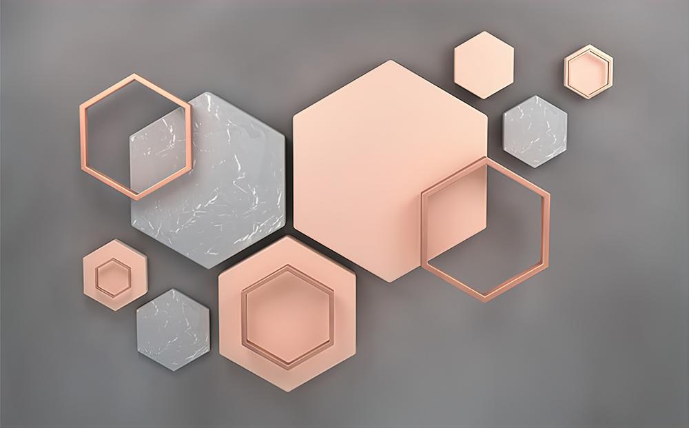 Fototapeta geometryczne różowe