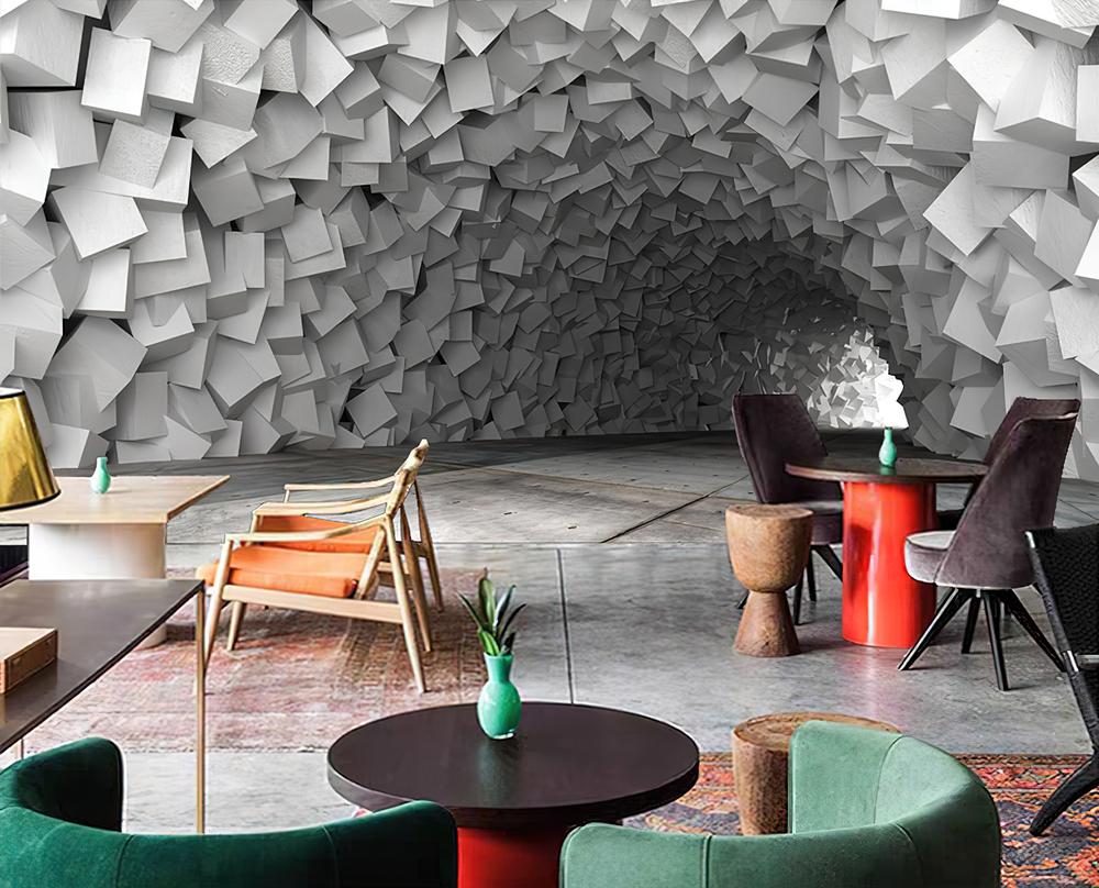 Fototapeta geometryczna biała szara