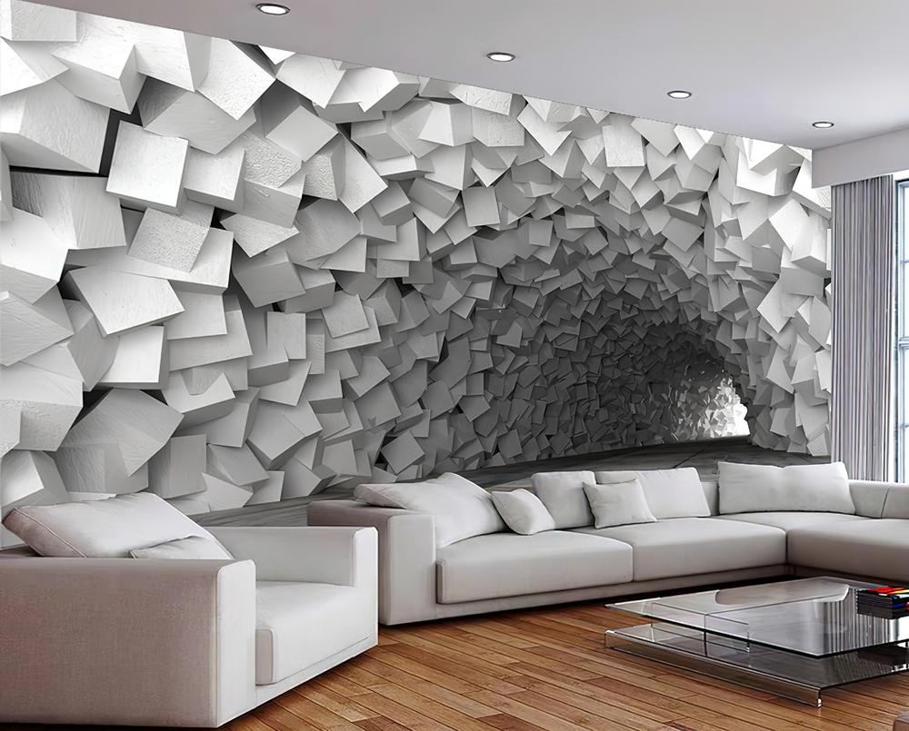 Fototapeta geometryczna biała szara