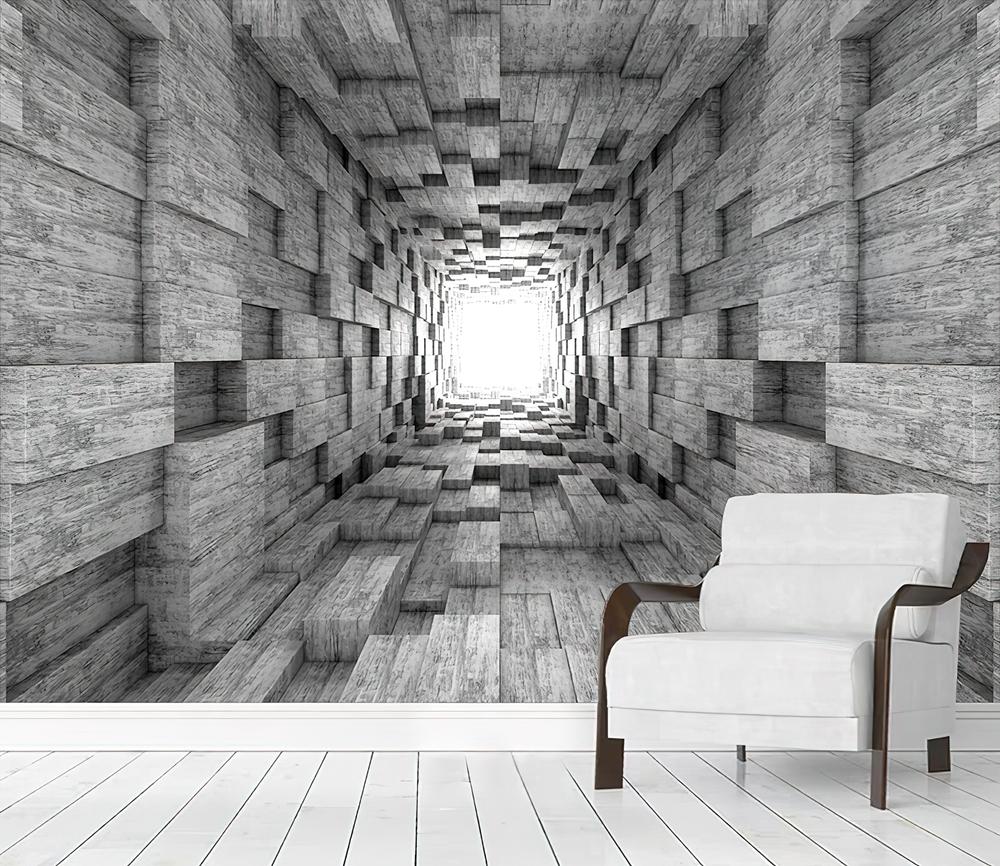 Fototapeta 3D szara.