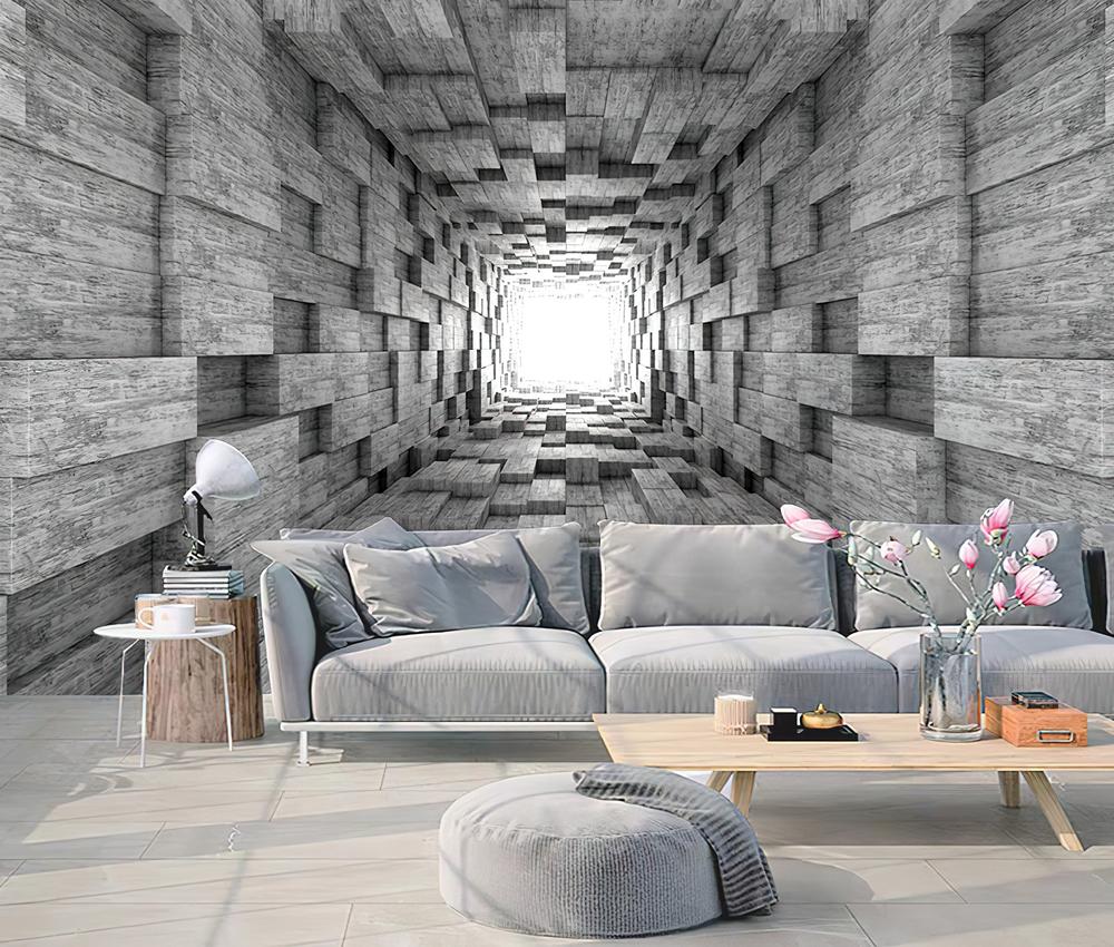 Fototapeta 3D szara.
