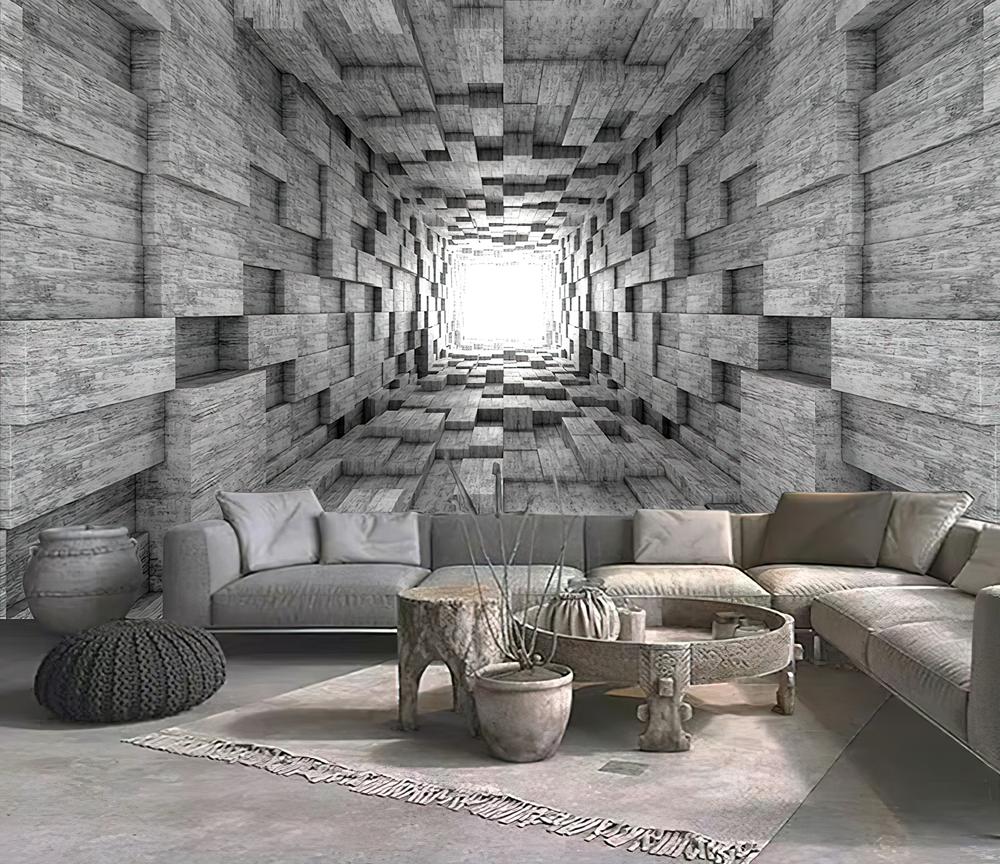 Fototapeta 3D szara.