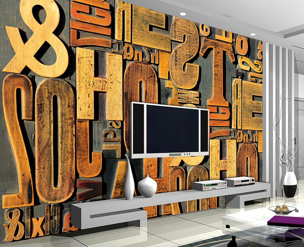 Fototapeta literki drewnowe cieple