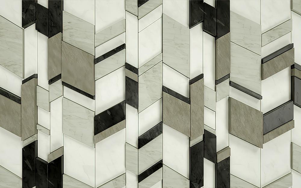 Fototapeta geometryczna czarne beże