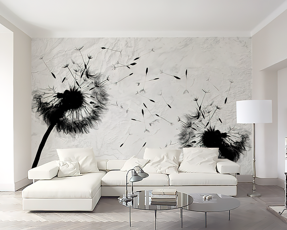 Fototapeta dandeliony szara