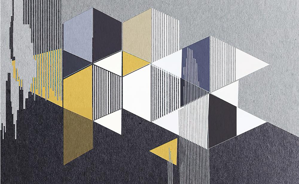 Fototapeta geometryczna szara czarna