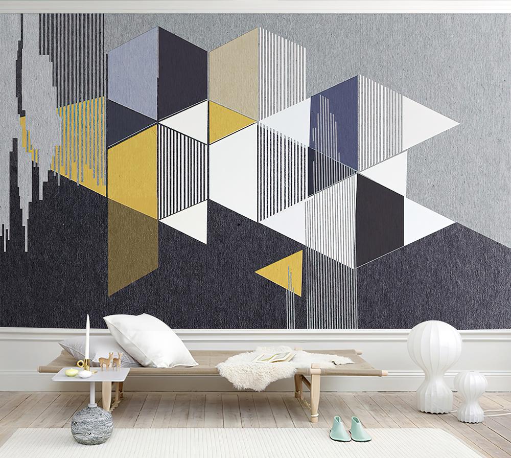 Fototapeta geometryczna szara czarna